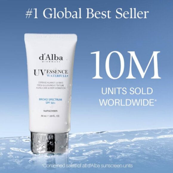 D’Alba UV Essence waterfull broad spectrum sunscreen SPF 50+ UV defense NEW - Picture 4 of 10
